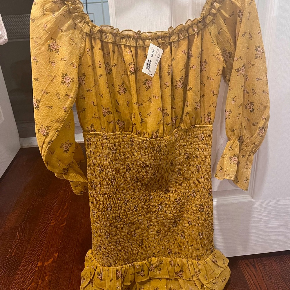 Ruby & Jenna Off Shoulder Smock Dress new with tags